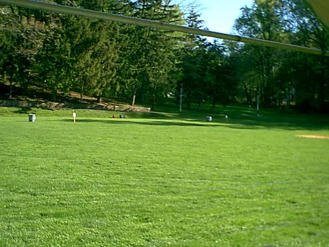 The intramural field was empty before the event began.