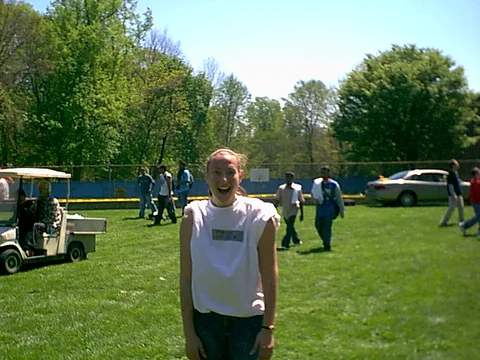 Freshman Bridget Daly proudly wears her duct-tape nickname as she heads up the festivities.