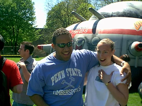 Luis Ruiz-Alomar and Bridget Daly share a few laughs.