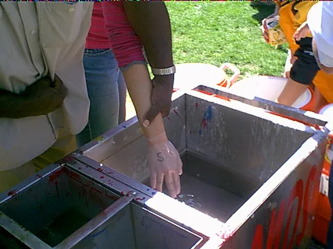 Wax hands were as popular as ever.