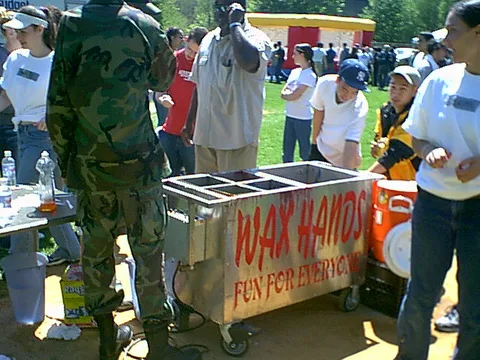 Another view of the wax hands booth.