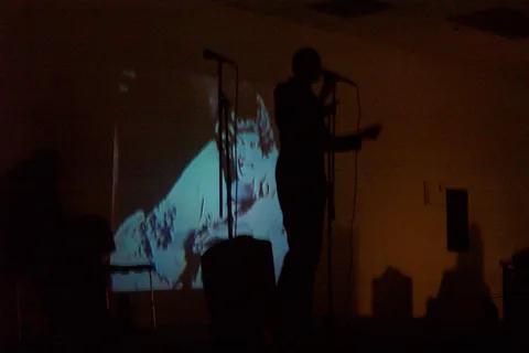 Slideshows assisted the Soul Sounds group as they reviewed the history of black music.