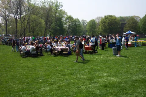 The field was jammed for most of the day.