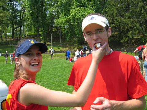 Tina and Scott sure aren't worried about the "freshmen fifteen!"