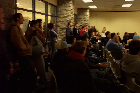 There wasn't even standing room in the back of 108 Lares.