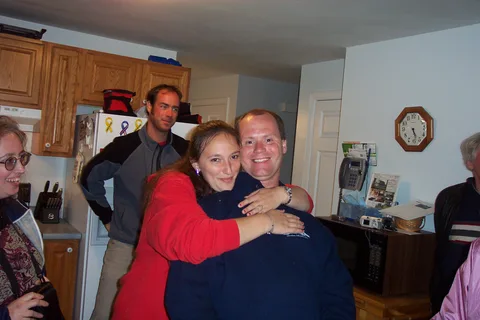 Sarah and Eric were up to their usual antics. 