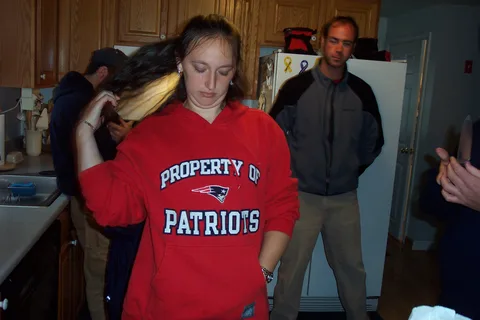 This shirt offended a great many people.  Eventually, this picture will be edited to remove the offending team name and logo. 