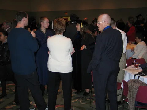 Dr. Ozment, a former chemistry teacher at Penn State Abington, is now Associate Dean and was spotted talking with family. 
