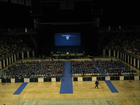 The BJC was the site of the morning and afternoon undergraduate ceremonies. 