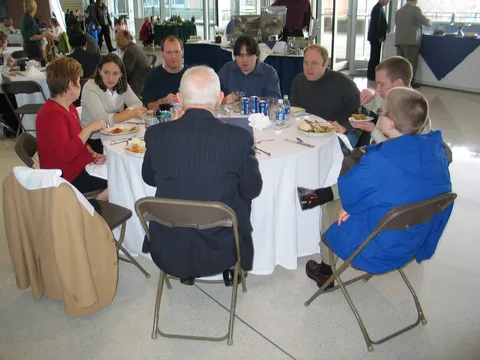 The Department of Computer Science and Engineering sponsored the free lunch for all of its graduates and their families. 