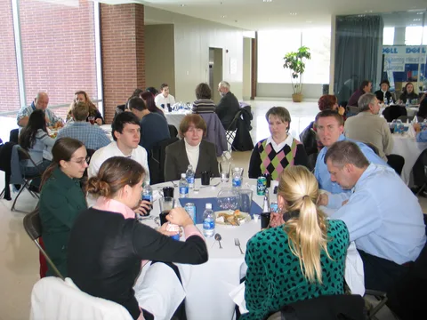 Other families enjoyed lunch while overlooking Atherton Street. 