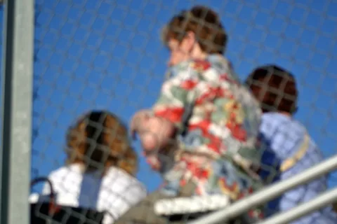 This flattering picture was snapped through a fence at the side of the stands.
