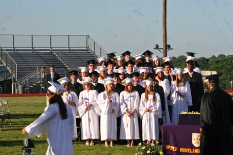 Commencement speakers at Upper Moreland are chosen by a commitee of teachers; the speakers might not be the highest ranked.