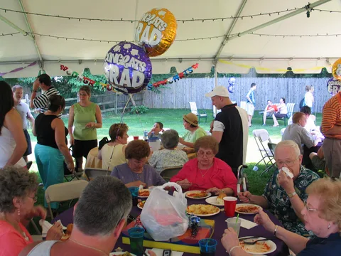 The grandparents and other family members enjoyed the food immensely.
