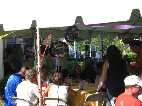 Susan Janowiak was the life of the "EPA employees" group, shown here commanding the table's conversation.