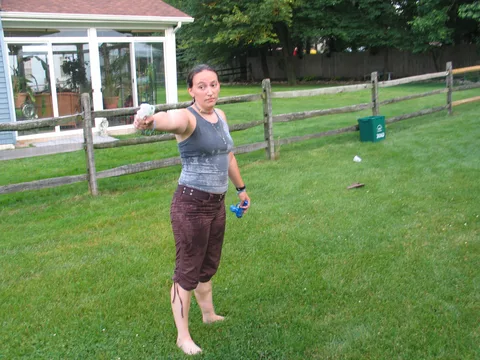 Even though she started the fight, Sarah later asked, confused, "Why does everyone want to shoot me?"