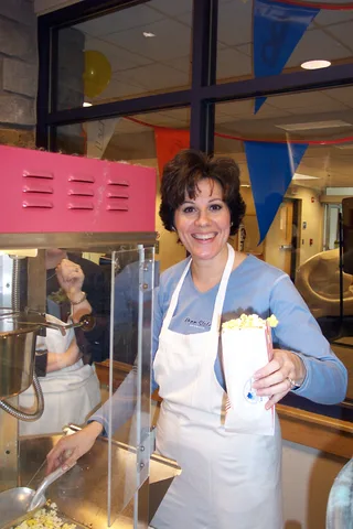 .....and Tracy Garnick continued to serve the popcorn 