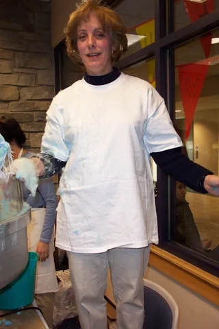 Marcia Delia went home to take a well-deserved shower during her lunch period. 