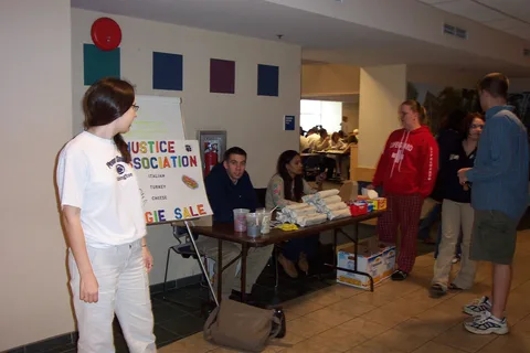 Meanwhile, Matilda Clipner assisted the Justice Association, which was selling hoagies outside the Taste of Who We Are event. 