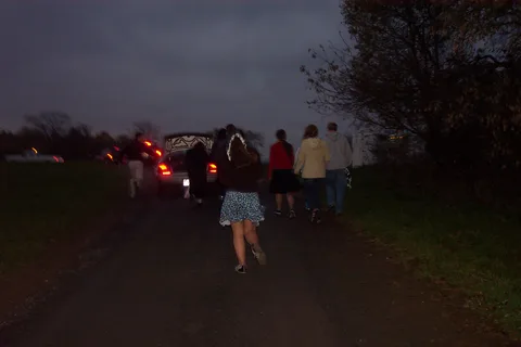 The club races to catch up with its insane driver as he plows through the mud. 