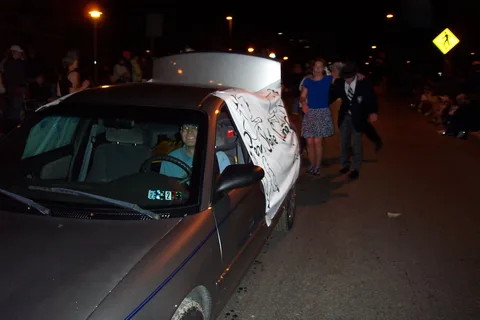 Along Shortlidge Road, the crowds thickened and the dancing grew more frantic. 