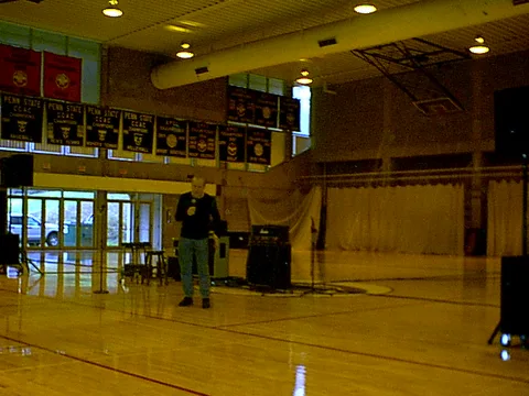 Before Jim Breuer took the floor, his sidekick told a few jokes. 