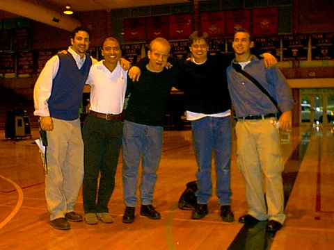 From left to right: Drew Lavenberg, José Rodriguez, Jim's Assistant, Jim Breuer, and Chris Brown. 