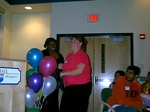 Not all of the awards were serious, as a laughing Danielle DeNato demonstrates here.