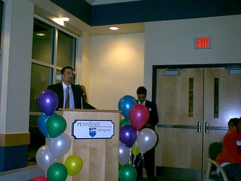 Drew Lavenberg, of course, presented the returning and departing leader awards for the Student Government Association.