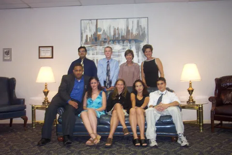 The Abington delegation, further away. From left: (top) Steve Sokolowski, Ninad Pendharkar, Justin DeSenso, Gale Siegal, and Tracy Garnick, (bottom) Luis Ruiz-Alomar, Ashley Martin, Bridget Daly, Matilda Clipner, Soroosh Hashemi
