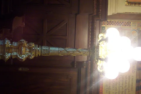 Light fixtures such as these adorned the halls.