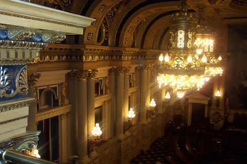 Here's a view of the upper reaches of the house chamber...