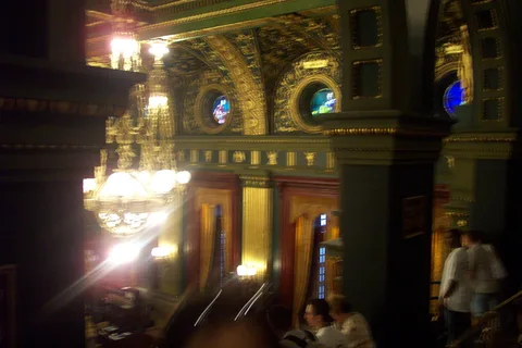 The walls of the Senate chamber.
