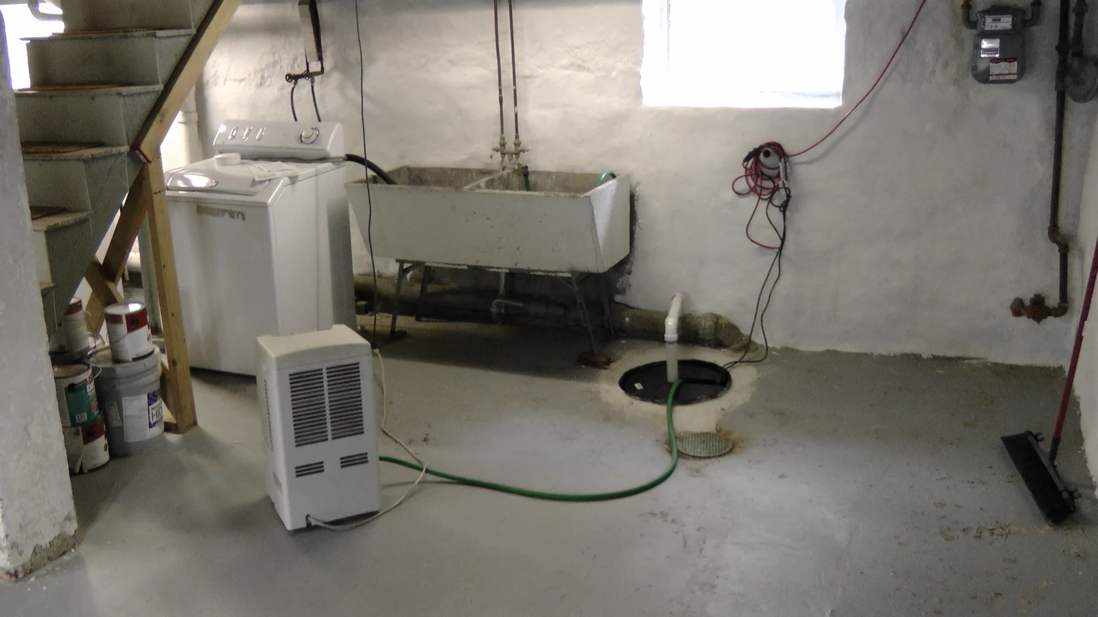 The basement was completely renovated in 2010, with all junk removed, a sump pump installed, the walls and floor painted, and the windows replaced.