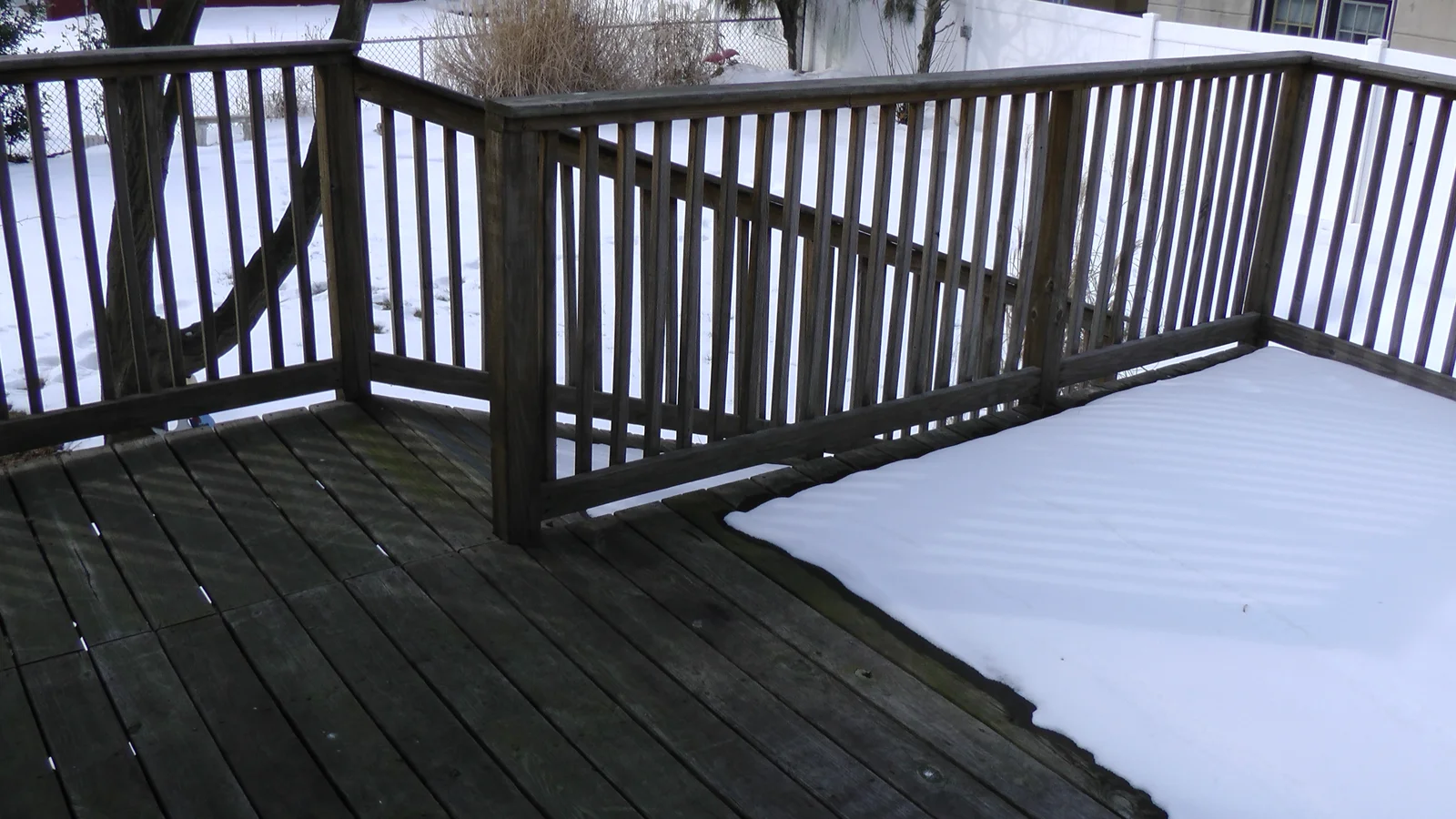 The house is handicapped-accessible through the use of this ramp on the back deck.