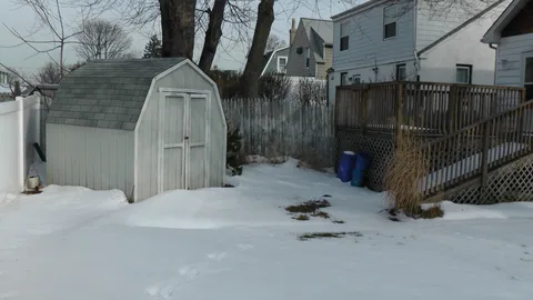 A view of the shed and the handicapped ramp.