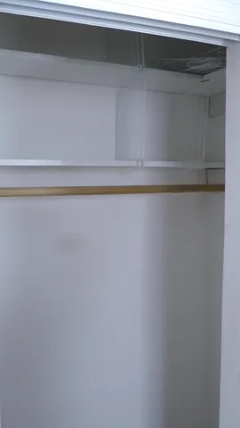 The closet in the master bedroom.