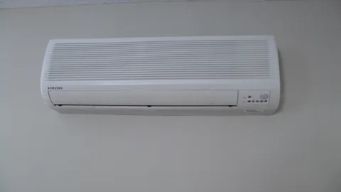 This air conditioning unit is mounted at the entrance to the living room.